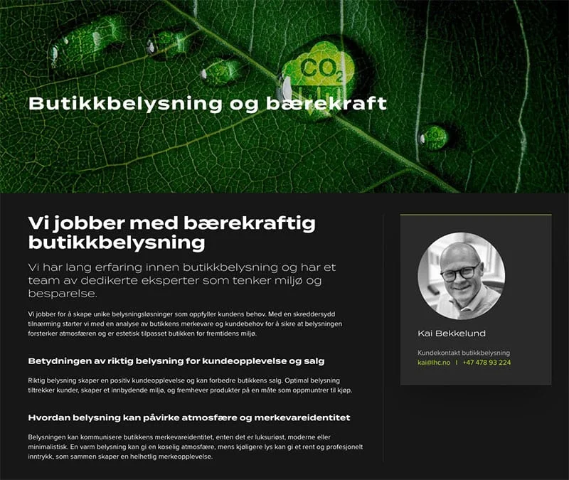 Ikon for butikkbelysning baerekraft 49efe270
